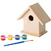 Vogelhaus Colibri mit Malset, Braun