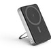 WARSHEL 10. Magnetische Powerbank mit 10'000 mAh und superschnellem kabellosem Ladegerät (15 W) aus recyceltem ABS (100% rABS) mit Ständer, Dunkelgrau