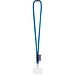 WATFORD. SET Lanyard TUBE Long (Ø 7 mm) mit 9 mm Auslösekarabiner, Ø 7 mm Sicherheitsverschluss und 91 x 68 mm starrem Ausweis-/Kartenhalter, 303 - Blau