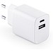 WEGENER. Ladegerät mit USB-A Anschluss 18W und USB-C 20W in Recyceltes ABS (100% rABS), Weiß