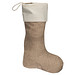Weihnachtssocke aus Jute, beige