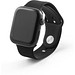 WILES. Smartwatch mit 1.85"-Bildschirm, IPX4, 3 Tage Akkulaufzeit und Silikonarmband, Schwarz