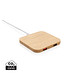 XD COLLECTION 10W Wireless-Charger mit USB aus Bambus, braun