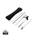 XD COLLECTION 4-teiliges wiederverwendbares Besteckset aus Stainless-Steel, silber