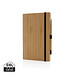XD COLLECTION Bambus-Notizbuch und Infinity-Bleistift im Set, braun