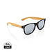 XD COLLECTION Sonnenbrille aus Bambus und RCS recyceltem Kunststoff, schwarz