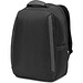 YANGON BPACK. Diebstahlsicherer Rucksack aus Twill mit wasserabweisender Beschichtung und recyceltem 600D-Polyester für Laptops 17'3", Schwarz