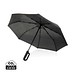 Yara 21“ AWARE™ rPET Regenschirm mit Karabiner, schwarz