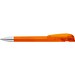uma® Kugelschreiber YES SI transparent inkl. Metallspitze, orange