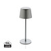 Zenic USB Tischleuchte aus RCS recyceltem Kunststoff, silber