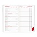 Taschenkalender Pocketdata RedLine mit geheftetem Kalendarium 2027, weiß