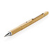 Bambus Tool Pen 5-in-1, blaue Mine, braun
