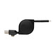 6-in-1 Kabel aus TPE und RCS Standard recyceltem Kunststoff, schwarz