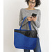 Joytex® Einkaufstasche XL mit Reißverschluss Knobs, blau/schwarz