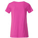 JAMES & NICHOLSON Damen T-Shirt Basic aus Bio-Baumwolle, pink, L