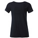 JAMES & NICHOLSON Damen T-Shirt Basic aus Bio-Baumwolle, schwarz, L