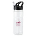 Trinkflasche mit Trinkhalm Colour, 600 ml, transparent