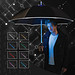 FARE® Stockschirm Laser, schwarz,blau