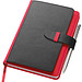 A5 Notizbuch mit Visitenkartenmappe, rot