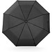AIDEN. Regenschirm 21", aus recyceltem Polyester (100% rPET) Pongee 190T, in 3 Teile faltbar, Schwarz