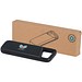 Alkes 12 W 5.000 mAh wasserfeste Powerbank aus recyceltem Kunststoff mit Karabinerhaken, schwarz