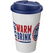 Americano® 350 ml Isolierbecher mit auslaufsicherem Schraubverschluss, weiß/blau