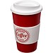 Americano Isolierbecher mit Schutzring, 350 ml, rot,weiss