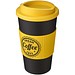 Americano Isolierbecher mit Schutzring, 350 ml, schwarz,gelb