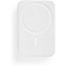 AMPERE 5. Magnetische Powerbank mit 5'000 mAh und superschnellem kabellosem Ladegerät (15 W) aus Recyceltes ABS (100% rABS), Weiß