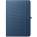 ANNE. A5 Notizbuch aus recyceltem Polyester (100% rPET) mit linierten Seiten, Blau
