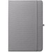 ANNE. A5 Notizbuch aus recyceltem Polyester (100% rPET) mit linierten Seiten, Grau
