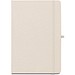 ANNE. A5 Notizbuch aus recyceltem Polyester (100% rPET) mit linierten Seiten, Pastellweiß