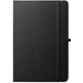 ANNE. A5 Notizbuch aus recyceltem Polyester (100% rPET) mit linierten Seiten, Schwarz