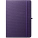 ANNE. A5 Notizbuch aus recyceltem Polyester (100% rPET) mit linierten Seiten, Violett
