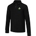 Apollo 245 g/m² Langarm Poloshirt Unisex mit Reißverschluss, schwarz, XS