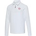 Apollo 245 g/m² Langarm Poloshirt Unisex mit Reißverschluss, weiss, XS