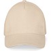 ASHTON. Kappe aus 100% Baumwolle (260gsm) mit 5 Segmenten, Beige
