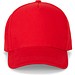 ASHTON. Kappe aus 100% Baumwolle (260gsm) mit 5 Segmenten, Rot