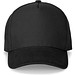 ASHTON. Kappe aus 100% Baumwolle (260gsm) mit 5 Segmenten, Schwarz