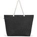 ATHENS. Strandtasche aus recycelter Baumwolle (70 %) und recyceltem Polyester (30 %) (220 g/m²), Schwarz