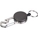 Ausziehbarer Schlüsselanhänger mit Karabiner aus Metall PEGGY, schwarz