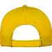 AZO-freie 5 Panel Baumwoll-Baseball-Cap, gelb