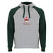 Badet zweifarbiger Kapuzenpullover für Kinder, heather grau / dunkelgrün, 3/4