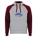 Badet zweifarbiger Kapuzenpullover für Kinder, heather grau / Garnet, 3/4