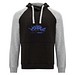 Badet zweifarbiger Kapuzenpullover für Kinder, schwarz / heather grau, 3/4