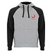 Badet zweifarbiger Kapuzenpullover Unisex, heather grau / schwarz, 2XL