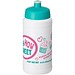 Baseline® Plus 500 ml Flasche mit Sportdeckel, weiß/aquablau