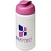 Baseline® Plus 500 ml Sportflasche mit Klappdeckel, weiß/rosa