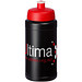 Baseline® Plus 500 ml Sportflasche, rot/ schwarz
