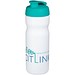 Baseline® Plus 650 ml Sportflasche mit Klappdeckel, weiß/aquablau